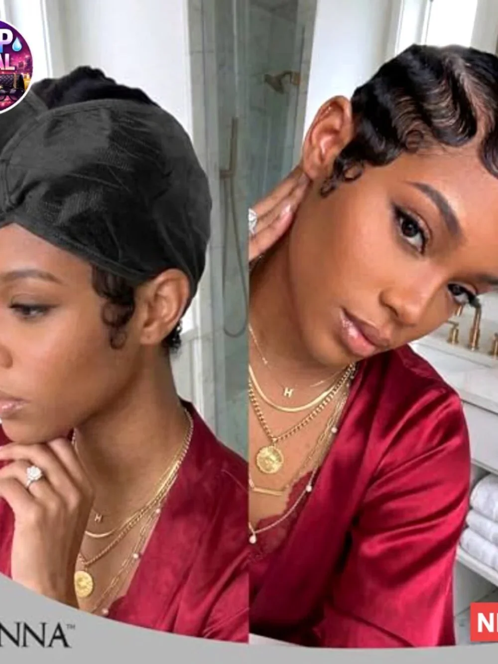Silky Satin Adjustable Hair Wrap for Sleeping and Styling